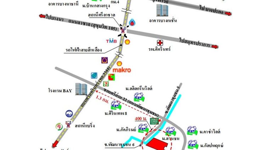 Reihenhaus zum Kauf mit 4 Zimmer in Bang Phli, Samut Prakan