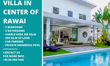 For sale 3 bedrooms villa in Mueang Phuket, Phuket
