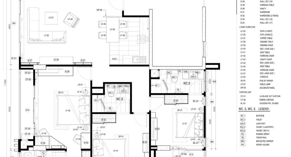 For rent 3 bedrooms condo in Khlong Toei, Bangkok
