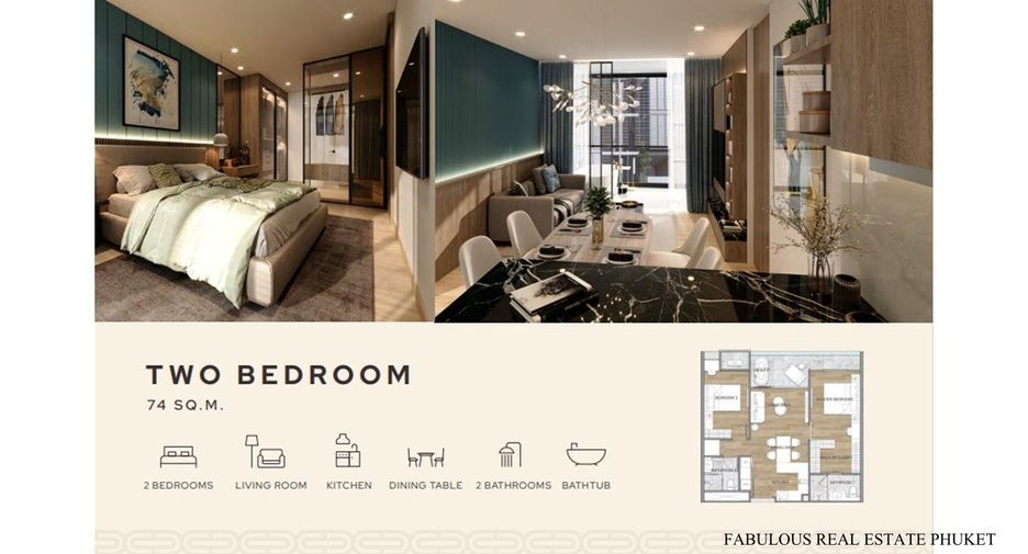 À vendre 1 chambre condo à Mueang Phuket, Phuket