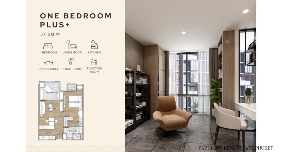 À vendre 1 chambre condo à Mueang Phuket, Phuket