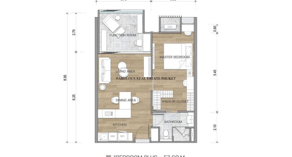 À vendre 1 chambre condo à Mueang Phuket, Phuket