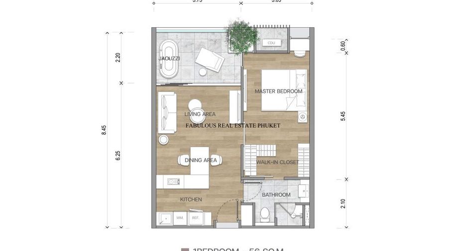 À vendre 1 chambre condo à Mueang Phuket, Phuket