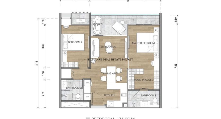 À vendre 1 chambre condo à Mueang Phuket, Phuket