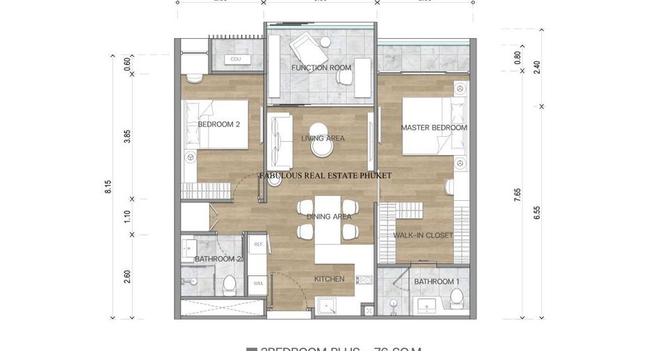 À vendre 1 chambre condo à Mueang Phuket, Phuket