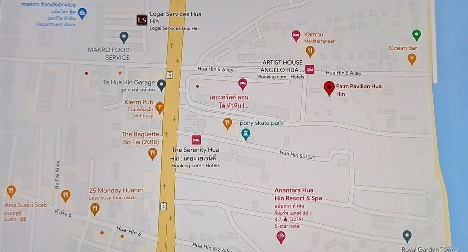 Condo en venta de 1 habitaciones en Hua Hin, Prachuap Khiri Khan