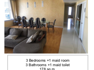 For rent 3 bedrooms condo in Pathum Wan, Bangkok