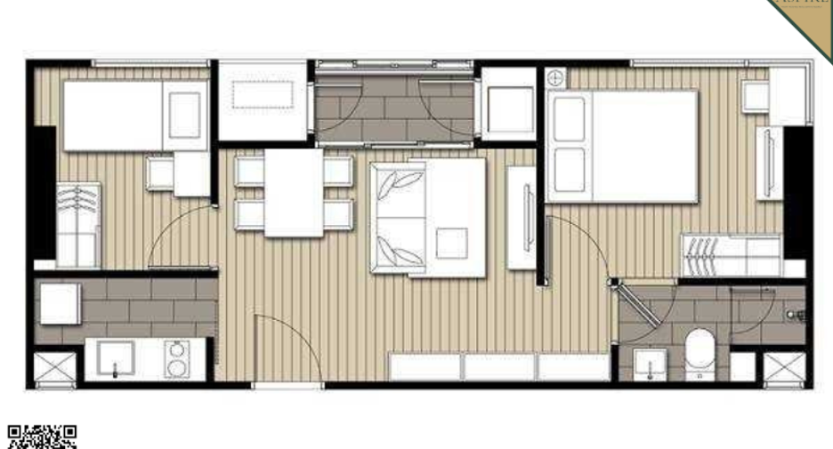 For sale 2 bedrooms condo in Khlong San, Bangkok