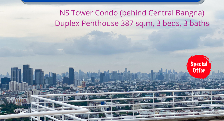 For sale 3 bedrooms condo in Bang Na, Bangkok