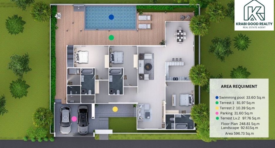 For sale 3 bedrooms villa in Mueang Krabi, Krabi