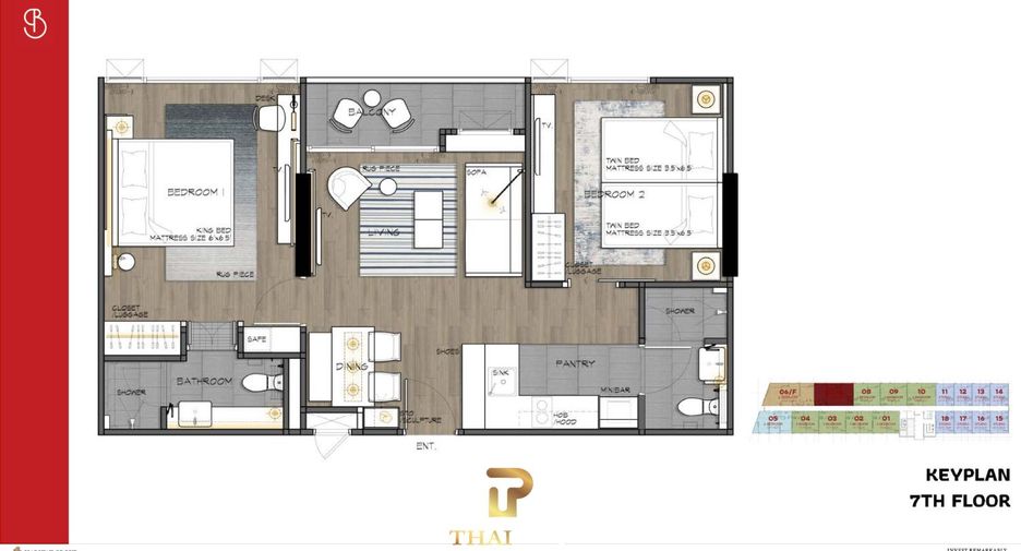 For sale 2 bedrooms condo in Sattahip, Chonburi