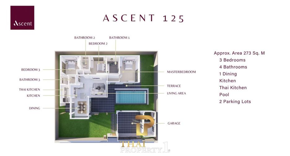 Villa zum Kauf mit 3 Zimmer in Huay Yai, Pattaya