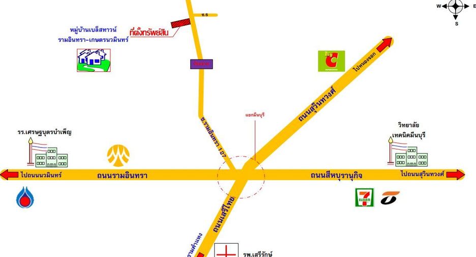 For sale studio townhouse in Min Buri, Bangkok