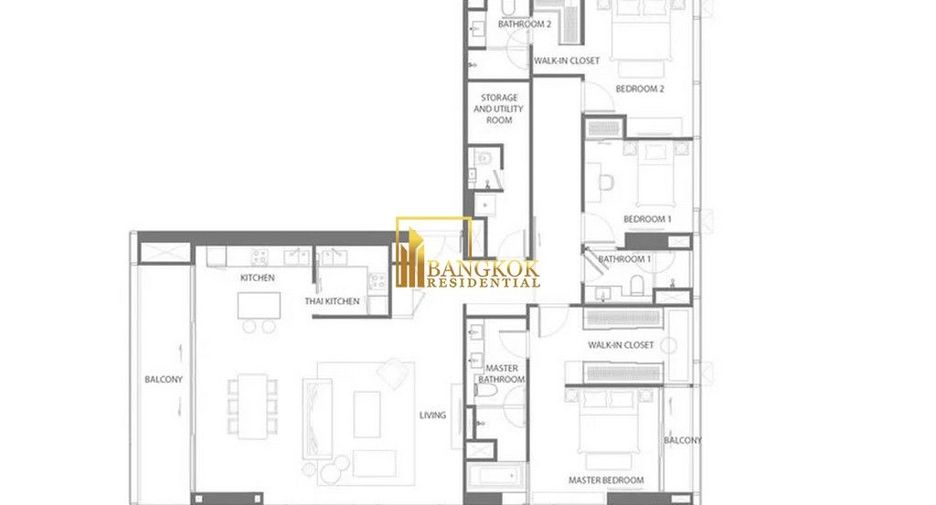 For rent 3 bedrooms condo in Khlong Toei, Bangkok