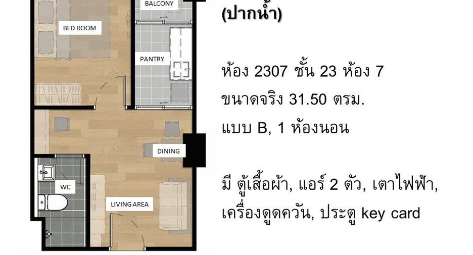 For sale 1 Beds condo in Mueang Samut Prakan, Samut Prakan