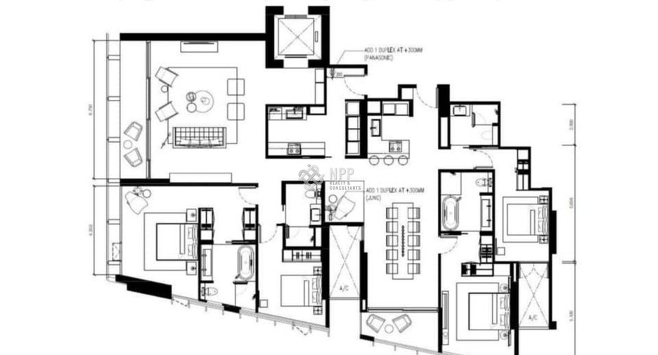 À vendre 4 chambres condo à Khlong Toei, Bangkok