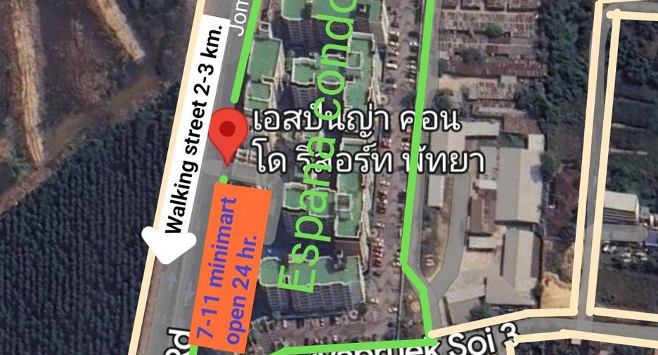 Wohnung zum Kauf mit 1 Zimmer in Bang Lamung, Chonburi