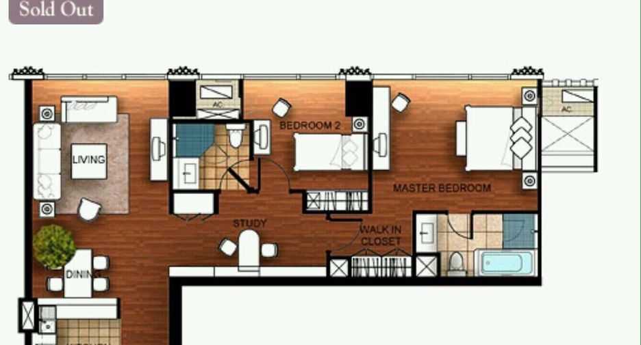 Wohnung zum Kauf mit 2 Zimmer in Pathum Wan, Bangkok