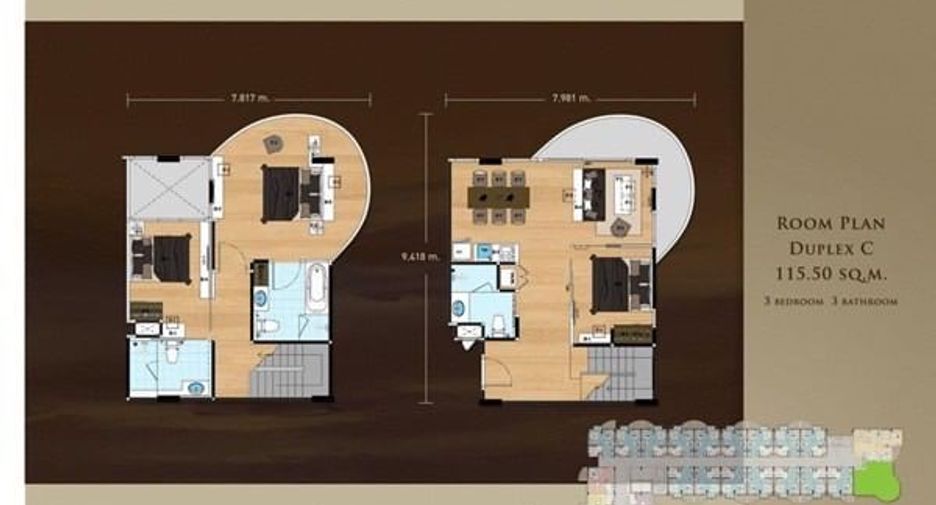 For rent and for sale 3 bedrooms condo in Si Racha, Chonburi