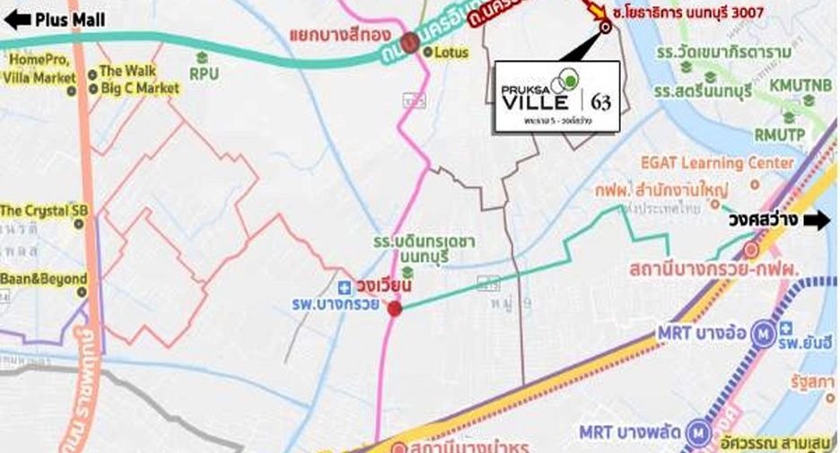 For sale 3 bedrooms townhouse in Mueang Nonthaburi, Nonthaburi