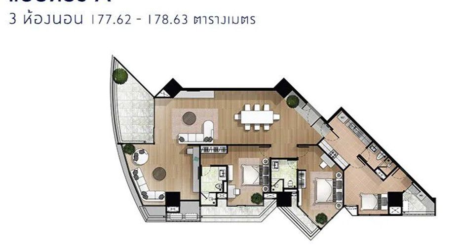 For sale 3 Beds condo in Dusit, Bangkok