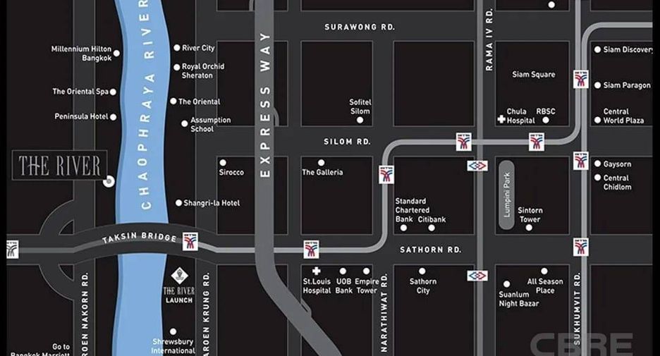 Wohnung zum Kauf mit 2 Zimmer in Sathon, Bangkok