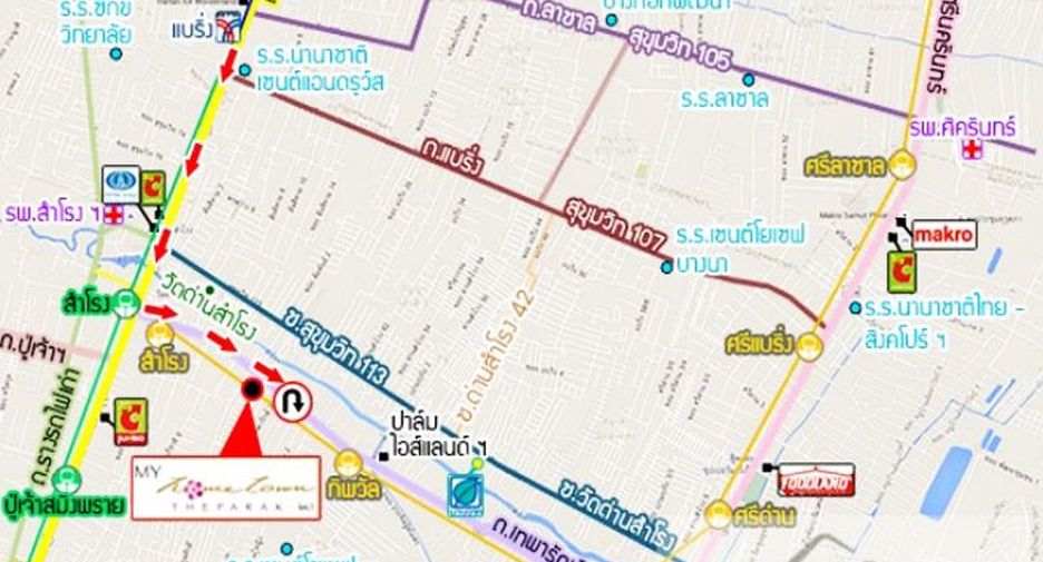For rent and for sale 4 bedrooms townhouse in Mueang Samut Prakan, Samut Prakan