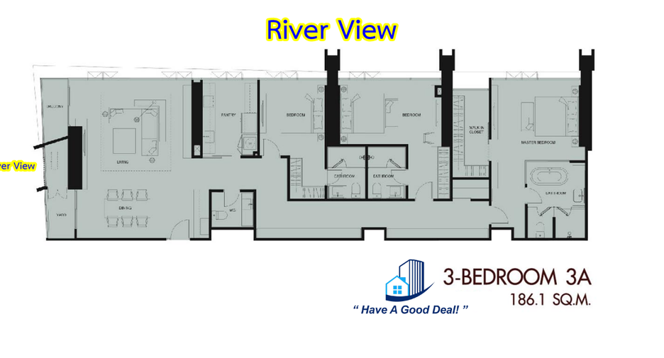 For sale 3 bed condo in Dusit, Bangkok