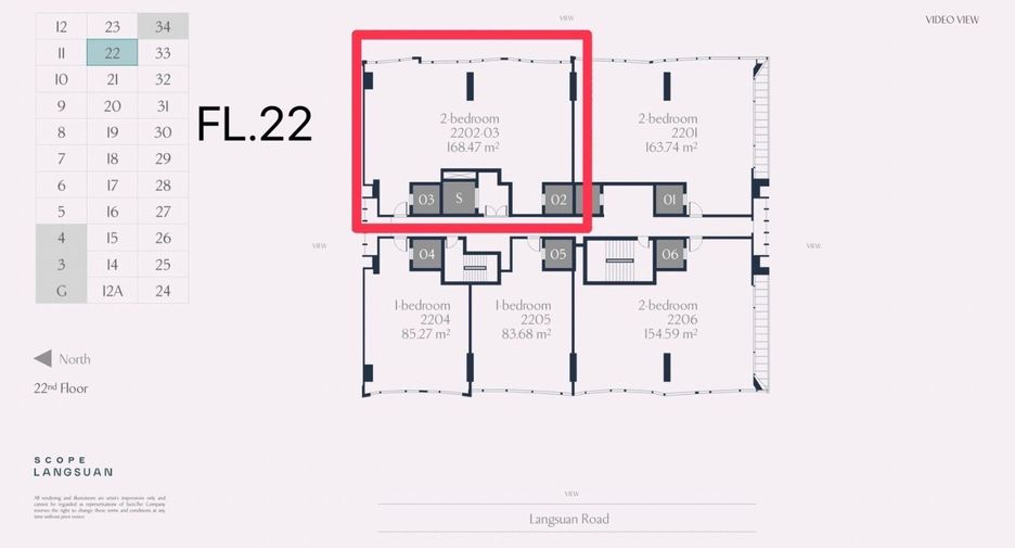 À louer 2 chambres condo à Pathum Wan, Bangkok