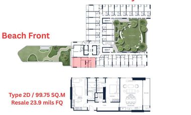 For sale 2 ベッドルーム condo in Bang Lamung, Chonburi