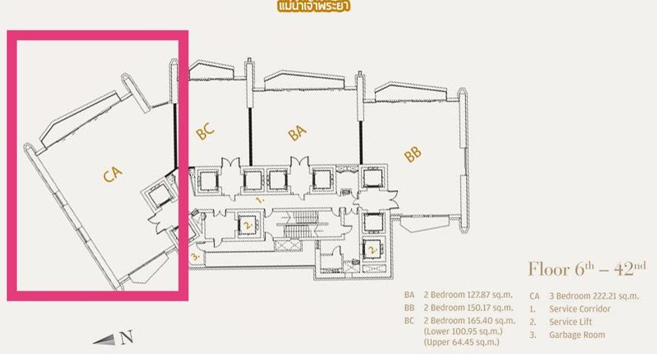For rent and for sale 3 bedrooms condo in Khlong San, Bangkok