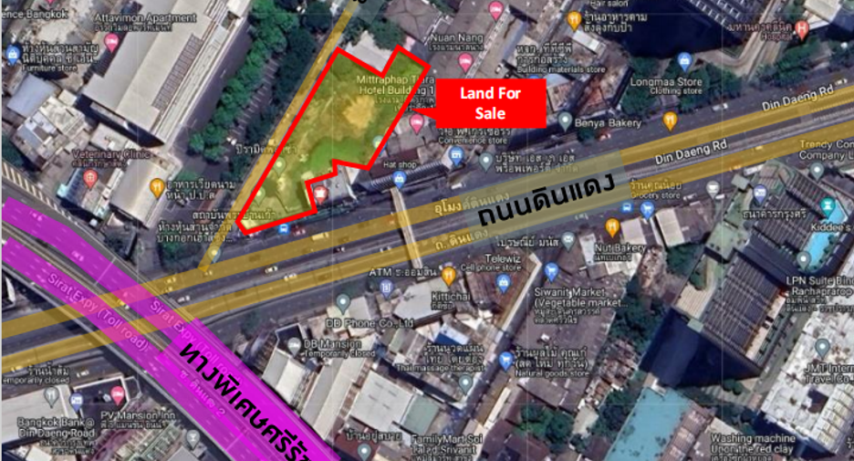 For sale land in Din Daeng, Bangkok