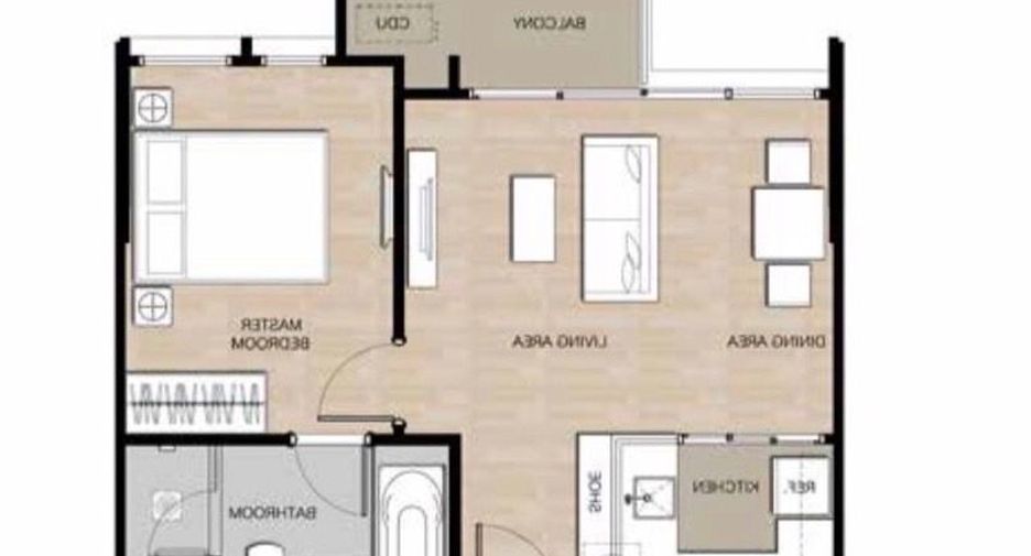 For rent 1 bed condo in Suan Luang, Bangkok