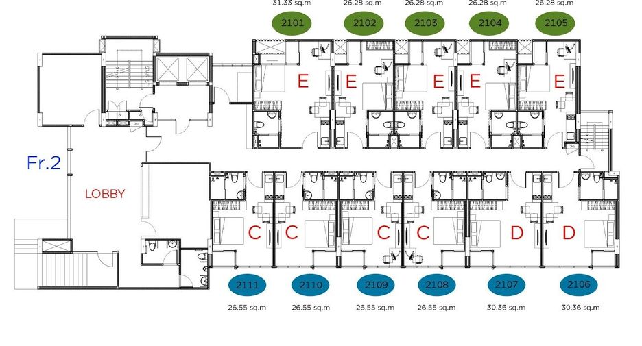 À vendre 84 chambres hôtel à Bang Lamung, Chonburi