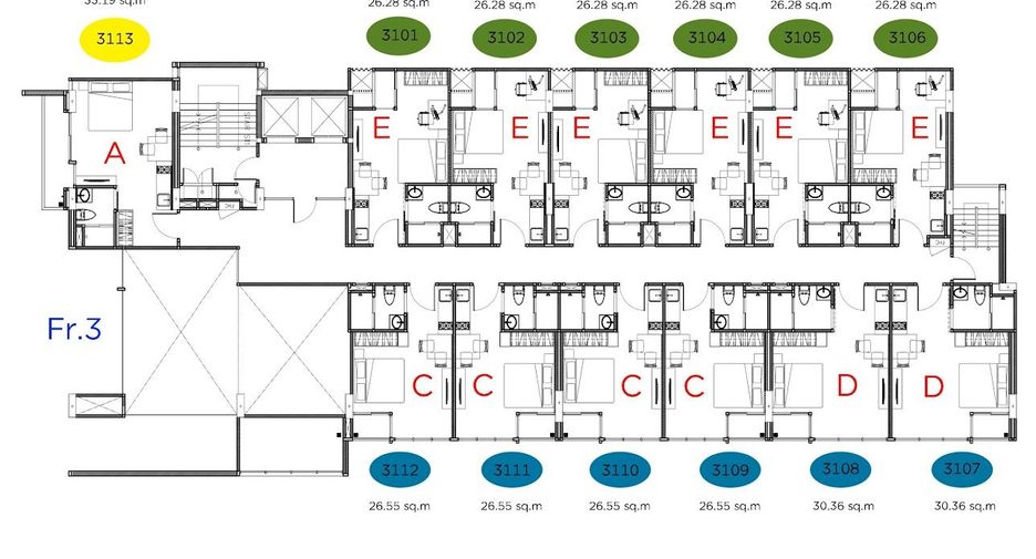 À vendre 84 chambres hôtel à Bang Lamung, Chonburi