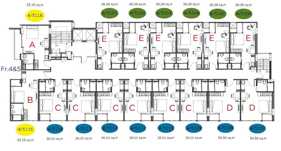 À vendre 84 chambres hôtel à Bang Lamung, Chonburi