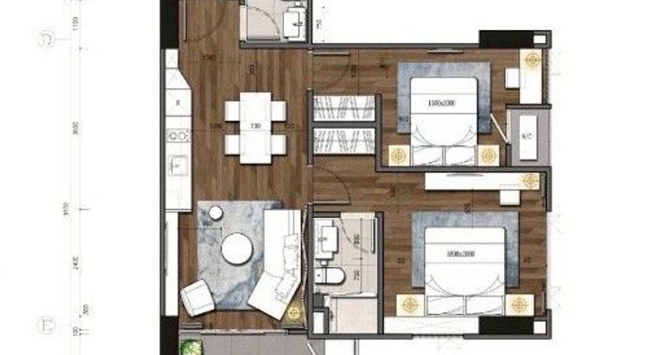 Wohnung zur Miete mit 2 Zimmer in Bang Lamung, Chonburi