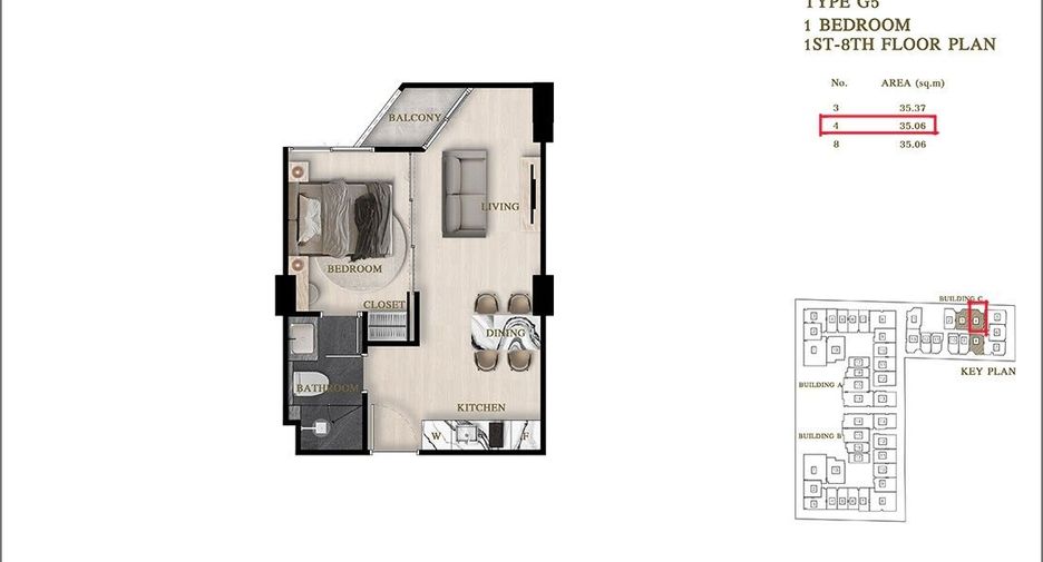 For sale 1 bed condo in Bang Lamung, Chonburi