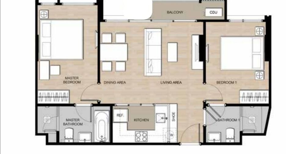 Wohnung zur Miete mit 2 Zimmer in Suan Luang, Bangkok