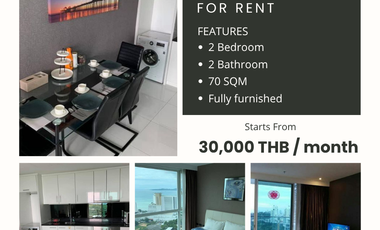 À louer 2 chambres condo à Bang Lamung, Chonburi