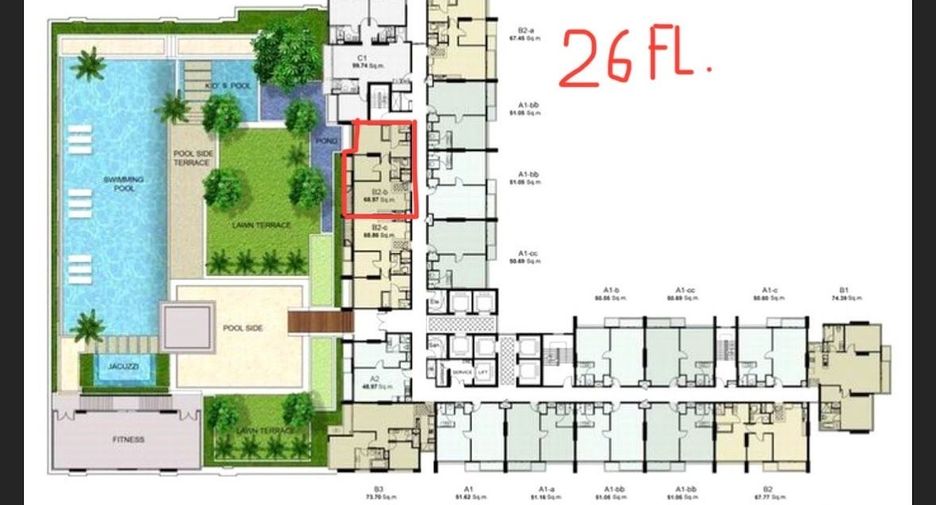 For rent and for sale 2 bedrooms condo in Khlong Toei, Bangkok