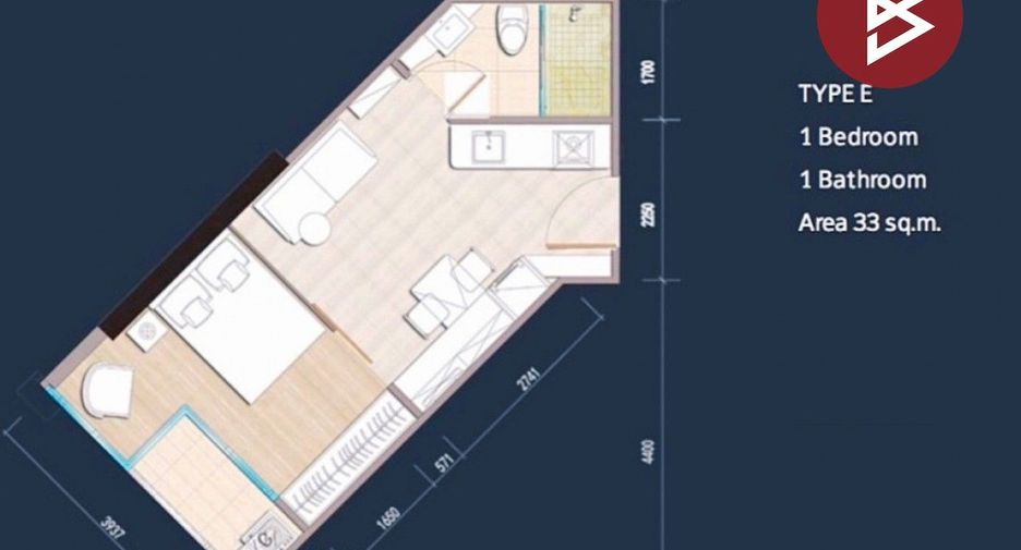 For sale 1 bed condo in Huai Khwang, Bangkok
