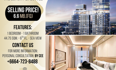 For sale 1 bed condo in Bang Lamung, Chonburi