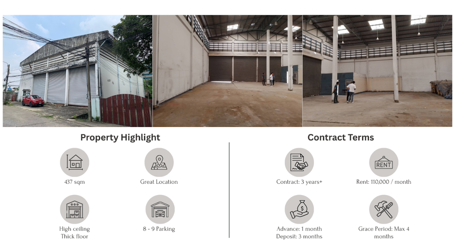 For rent warehouse in Lak Si, Bangkok