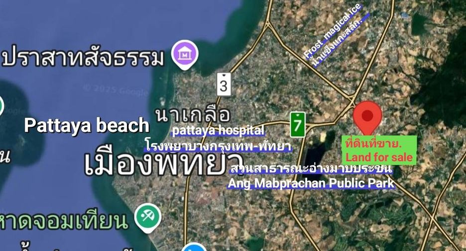 À vendre terrain à Bang Lamung, Chonburi