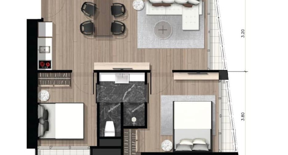 For rent そして for sale 2 ベッドルーム condo in Khlong Toei, Bangkok
