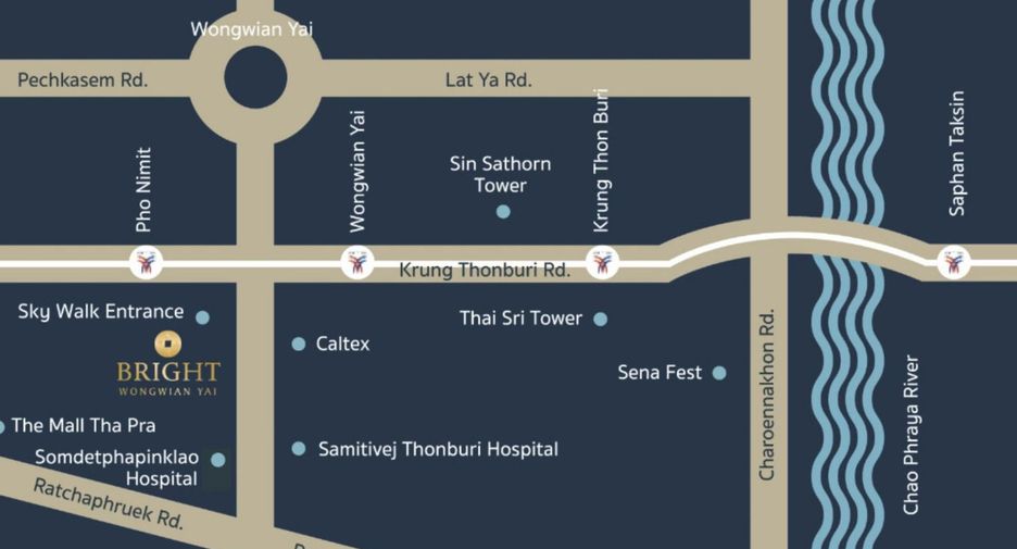 For sale 2 bedrooms condo in Thon Buri, Bangkok