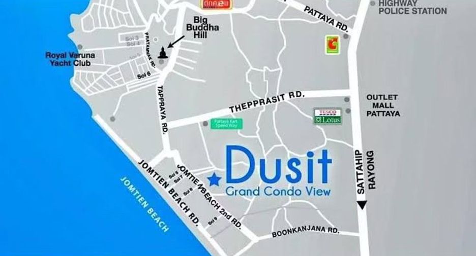 Wohnung zur Miete mit 2 Zimmer in Bang Lamung, Chonburi