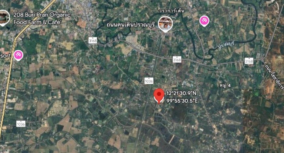 For sale land in Pran Buri, Prachuap Khiri Khan