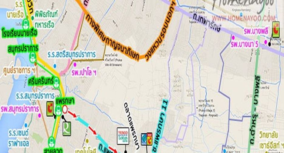Reihenhaus zum Kauf mit 3 Zimmer in Mueang Samut Prakan, Samut Prakan